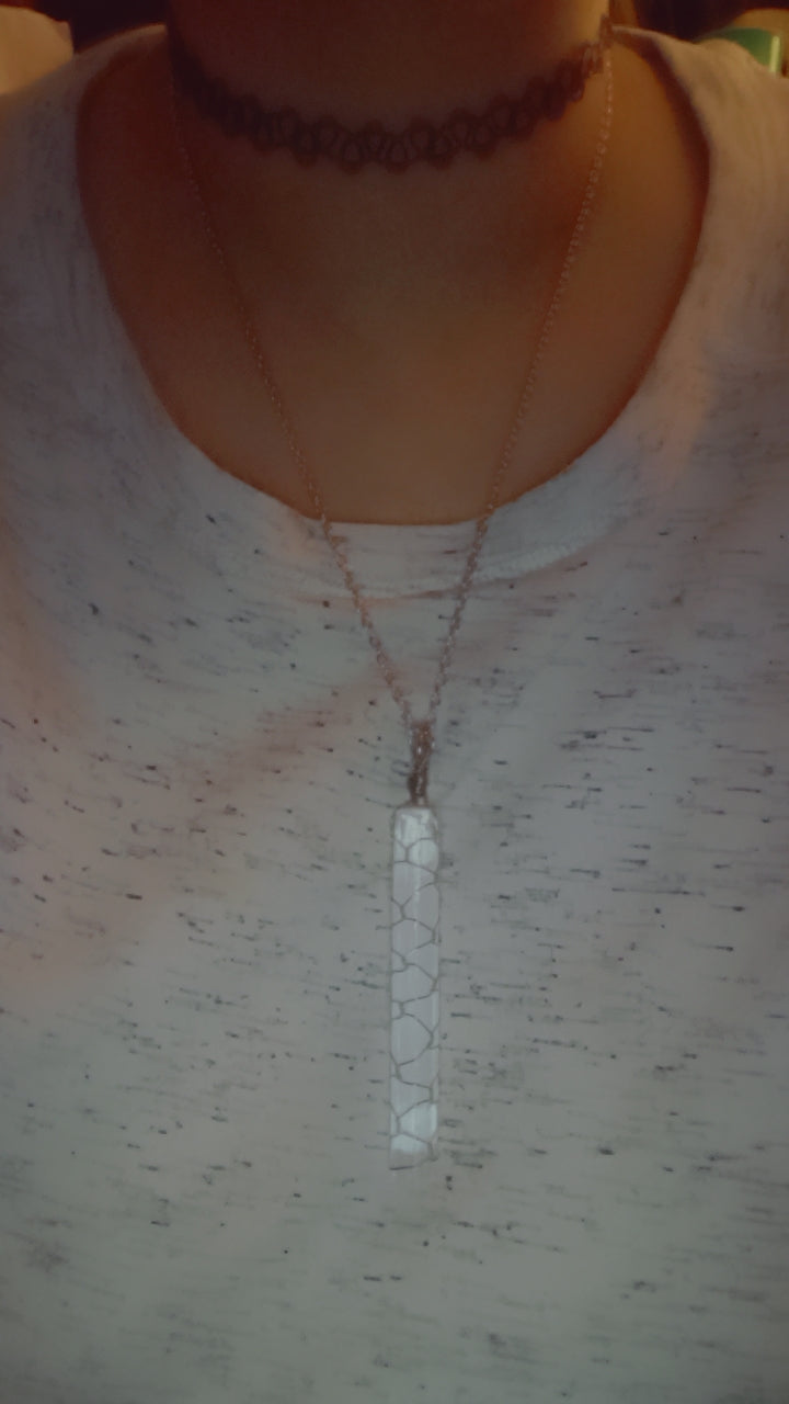 Selenite Wrapped Necklace