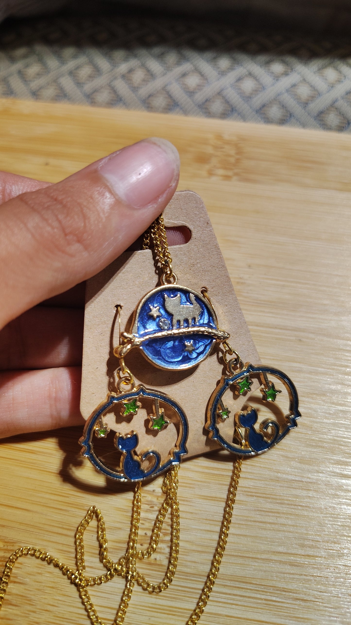 Space/Cat Earrings/Necklace Sets