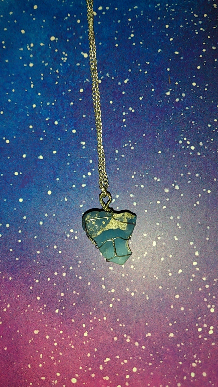 Wrapped Geode/Shell Necklaces