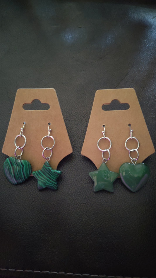 Heart and Star Earring Sets