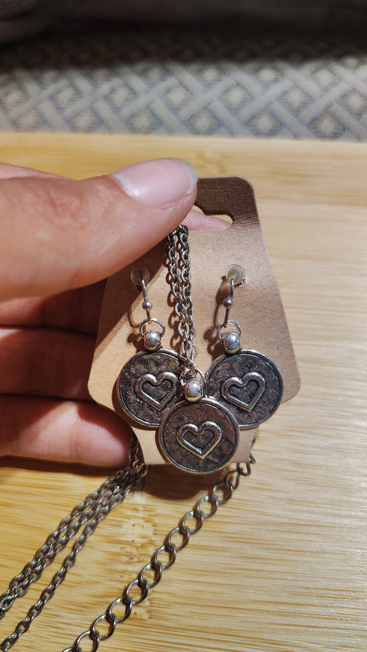 Heart Earring/Necklace Set