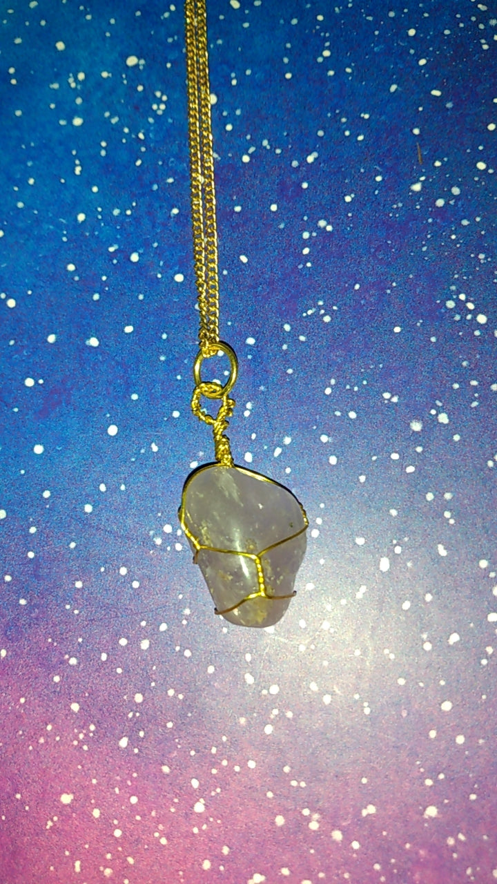 Wrapped Geode/Shell Necklaces