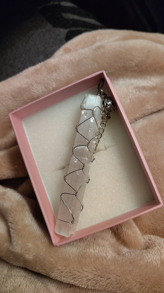 Selenite Wrapped Necklace