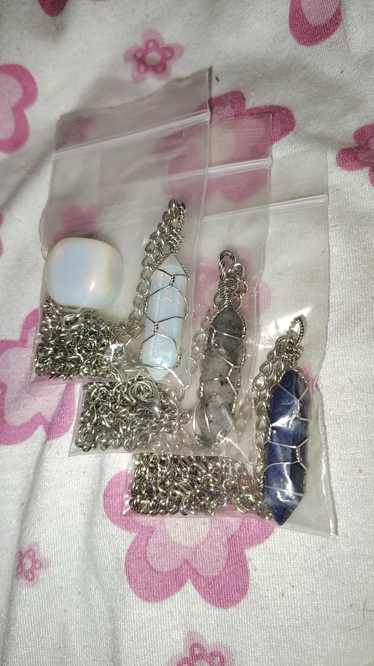 Geode Necklaces (cut and polished)