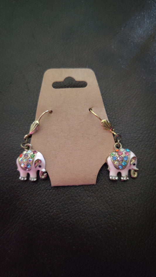 Rainbow Elephant Earrings