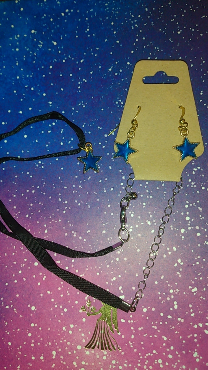 Space/Cat Earrings/Necklace Sets