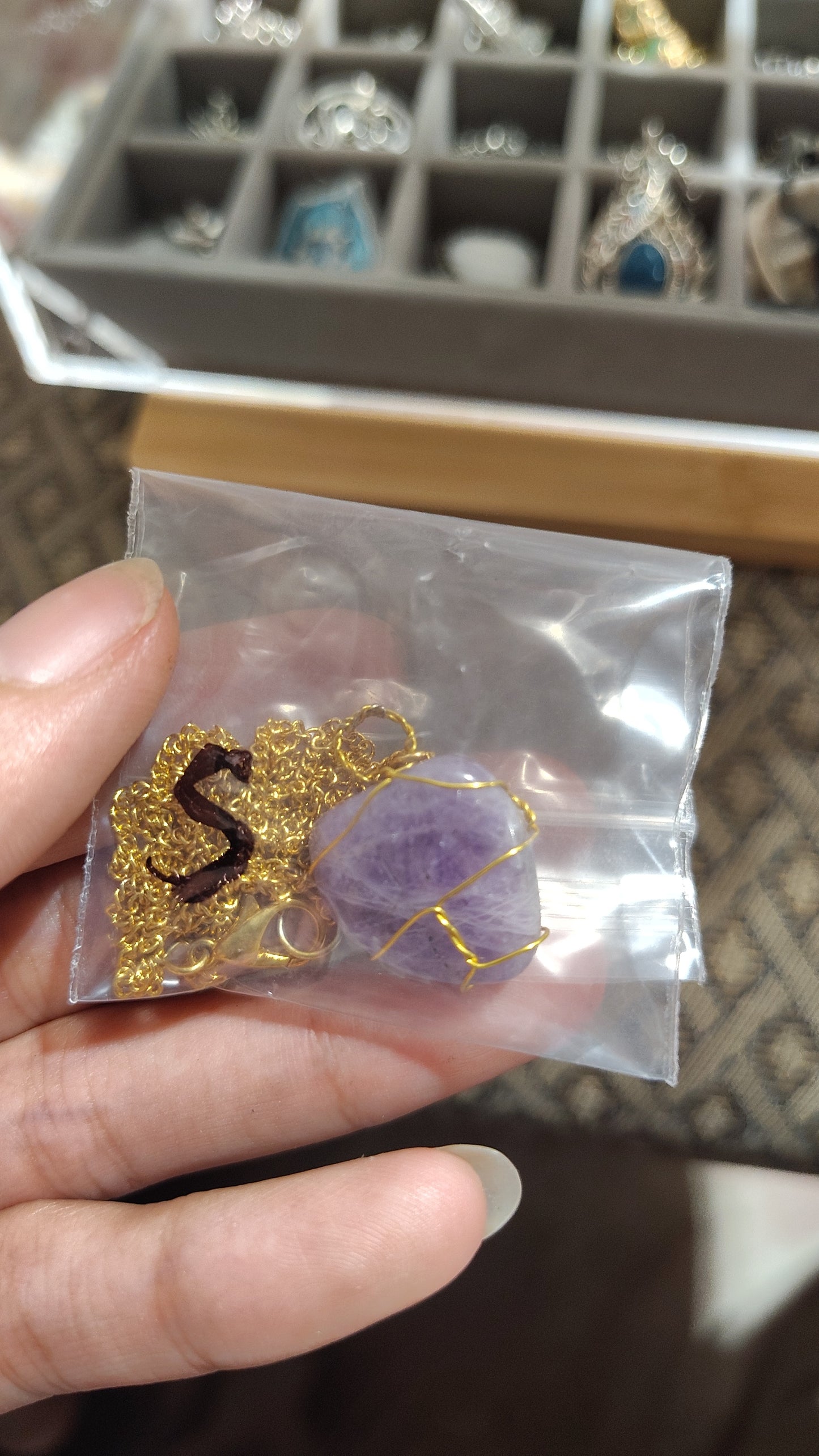 Wrapped Geode/Shell Necklaces