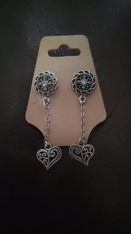 Heart Dangle Earrings