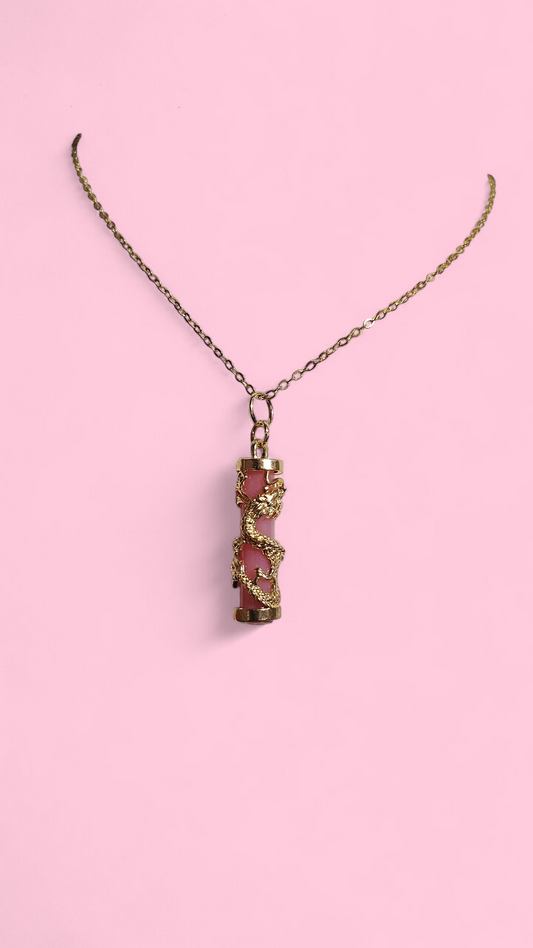 Pink Dragon Necklace