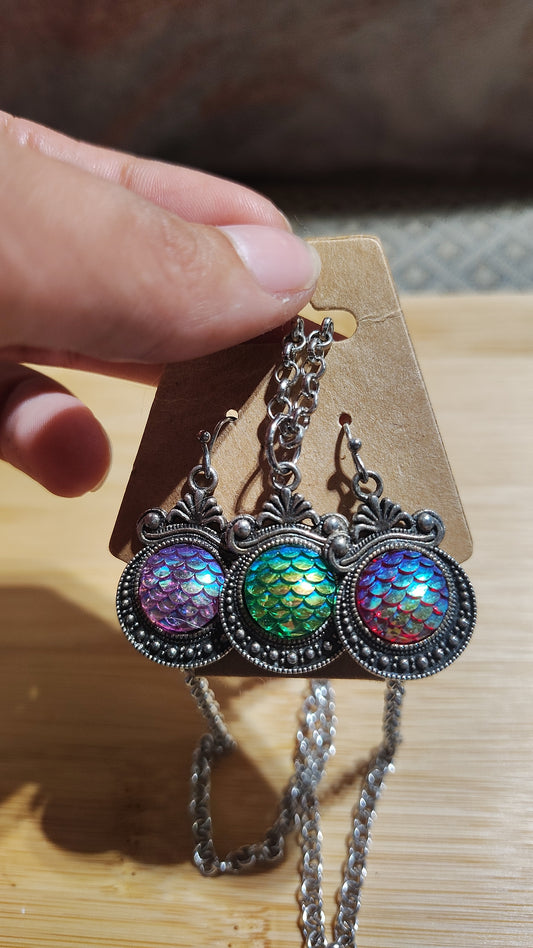 Mermaid Earring/Necklace Set