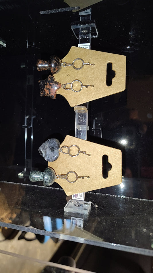 Mushroom Heart/Star Earring Sets