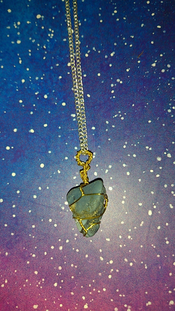 Wrapped Geode/Shell Necklaces